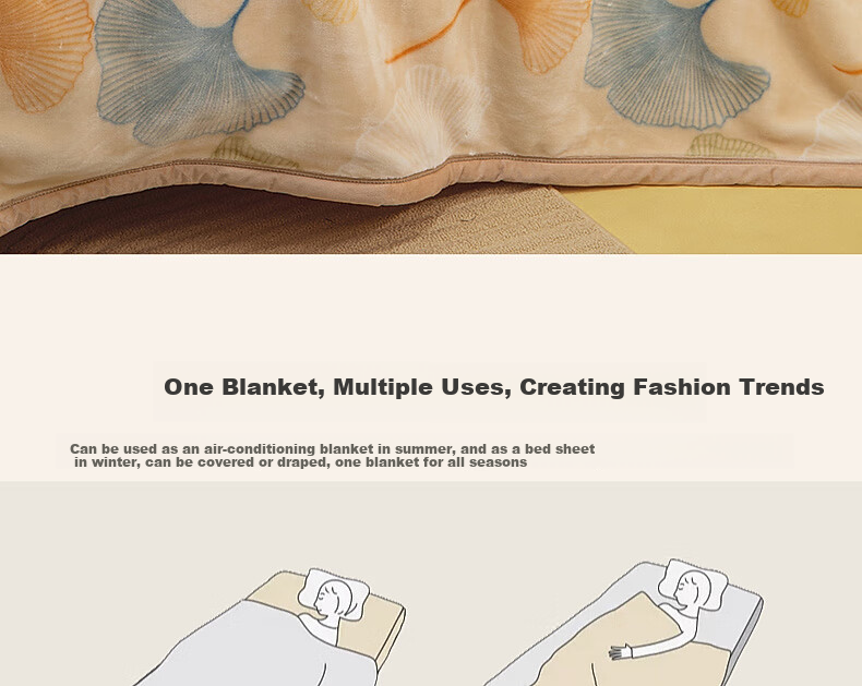 Shuixingjiafang Fleece Blanket, Winter Thickened And Plush, Double-Layer Bedspread, Machine Washable, Approximately 5.5 Jin (2.75 Kg), 180×230cm 13