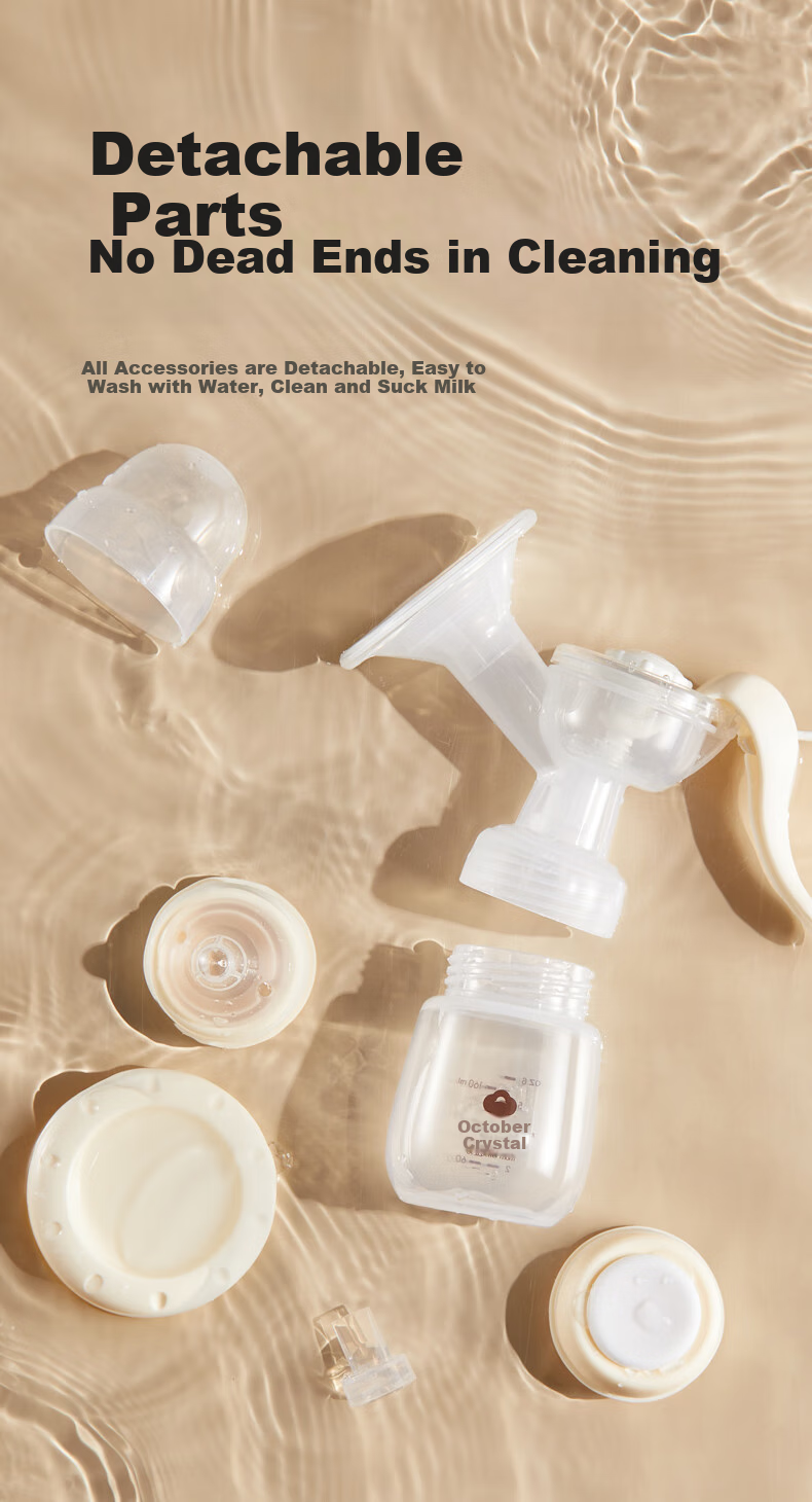 Shiyuejiejing Manual Breast Pump, Postpartum Portable Hand-Operated Breast Pump, Milk Collector 13