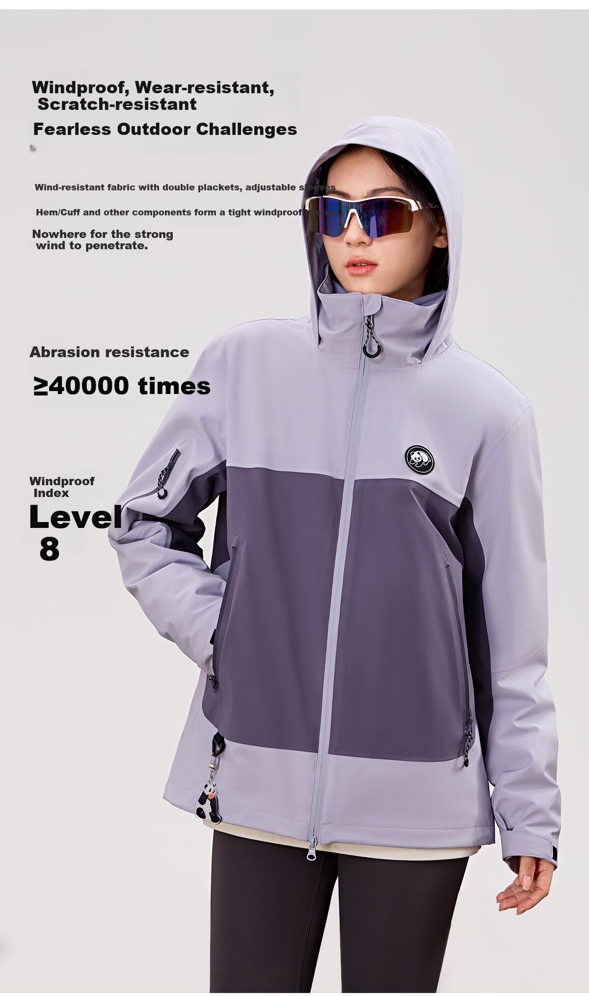 Xiongmao [China Xiongmao SE] Three-In Windproof And Waterproof Jacket for Men, Autumn And Winter Hooded Mountaineering Coat for Women 1613, M 10