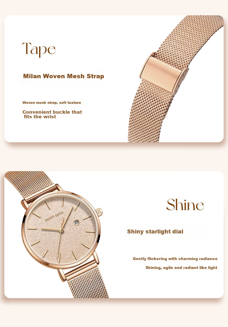 Dufeigeya DUFFY GOYA Women's Watch Brand, 2026 New Top Ten Famous Watches, Gift for Girlfriend, Practical And Thoughtful Present for Wife, World 17