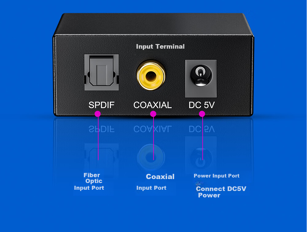 BURLEFRAN Digital Fiber Optic Coaxial Audio Converter, Coaxial Audio Converter Digital Analog Compatible with Hisense TV to Connect Speakers, SP-DIF to 3.5 Decoder Converter, Large Size 13
