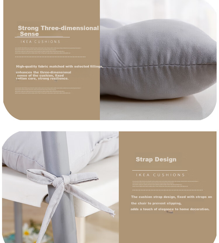 Gongxun Thickened Fabric Seat Cushion, Breathable Chair Pad, Non-Slip Chair Cushion, Student Chair Pad, Butt Cushion, Winter Office Long-Sitting Random Color 6