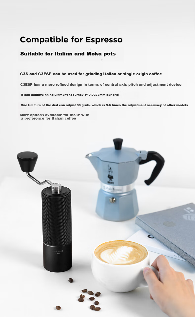 Timemore C3S Hand-Crank Coffee Grinder, Manual Coffee Bean Grinding Machine, Portable Coffee Grinder And Brewing Equipment 12