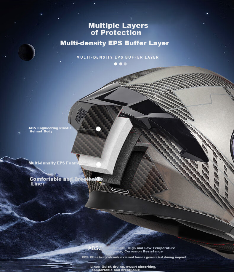 ZNP 808 New National Standard Class A Motorcycle Electric Scooter Helmet, Flip-Up Visor, All-Season Full-Face Helmet, Matte Black, XL 4