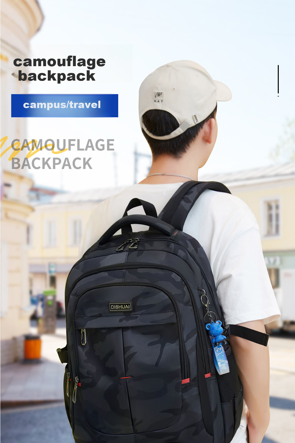 Dishuai Backpack for Middle School Boys, 45L Large Capacity, Spine-Protecting, Load-Reducing, Pressure-Relieving, Lightweight School Bag for Middle And High School Students 1