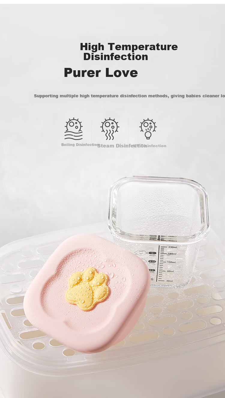 Shiyuejiejing Baby Food Storage Container, Glass Food Preservation Box, Infant Food Storage Jar, Suitable for Steaming, Cooking, And Freezing 12