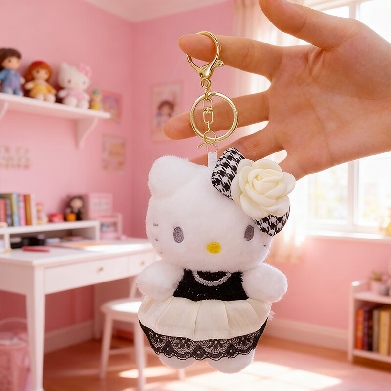 Мягкая игрушка-брелок Hello Kitty Sanrio, подвеска для рюкзака, подарок на день рождения, Валентинов день