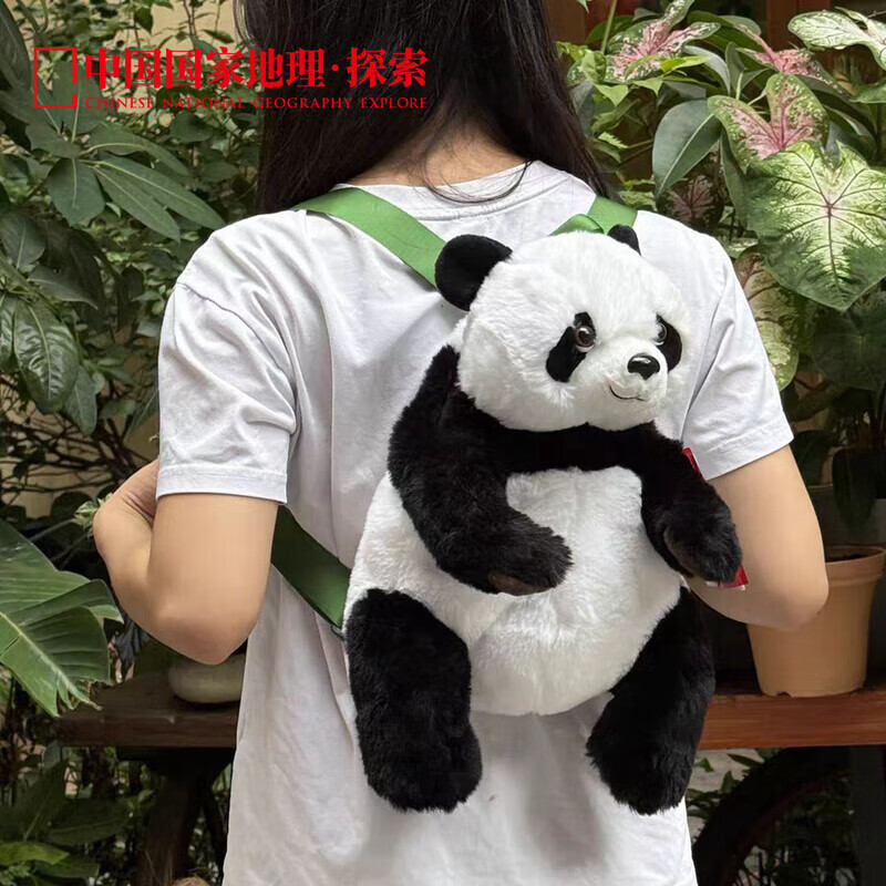 AI CAN China National Geographic Panda Plush Toy Pillow Animal Backpack Kids Birthday Gift