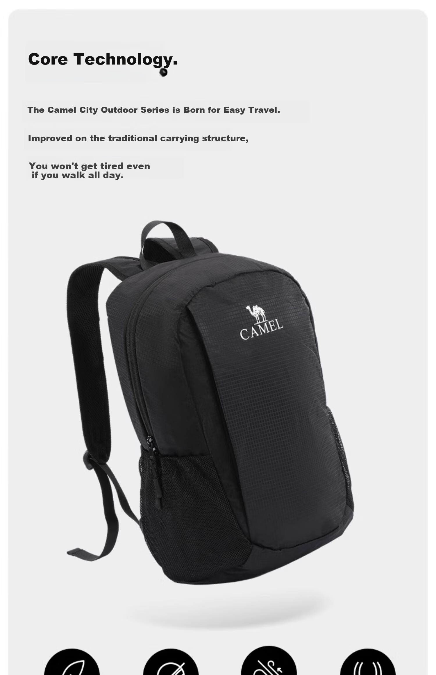 CAMEL Outdoor Backpack for Hiking, Travel, Leisure, Students, Mountaineering And Casual Use 573C875035 3