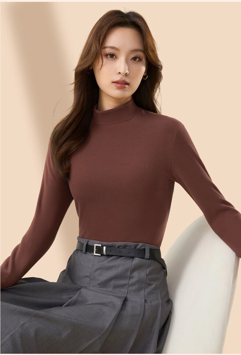 Urban Beauty Women's Thermal Fleece Loungewear 25th Anniversary Autumn Winter Long Sleeve High Elastic Anti-Static Comfortable Baselayer Top 10