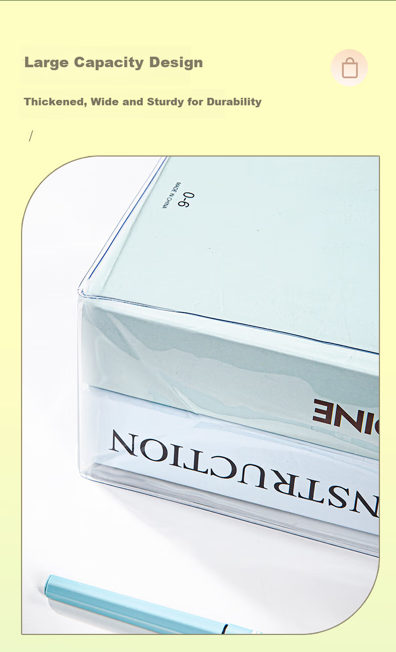 Jindeli High School Entrance Exam And College Entrance Exam Dedicated Transparent Bag Stationery Handbag Student Document Bag Storage Bag Tutoring Bag Gift for Boys And Girls Elementary School Students Art Bag Homework Bag FB9857 7