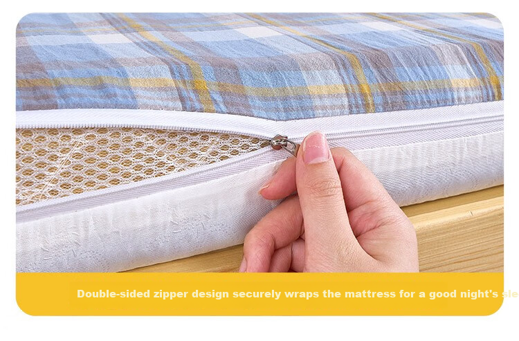 I-WILL Dormitory All-Cotton Mattress Cover, Student Bed Sheet Protector, Single Bed Cover, Jianxi Blue Mattress Cover 90*200cm 14