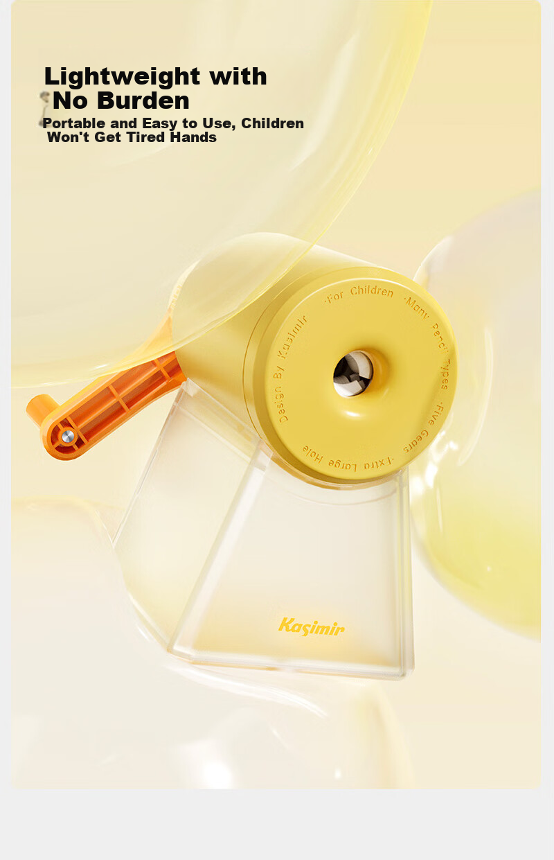 Kasimir Pencil Sharpener, Thick And Thin Barrel, Hand-Cranked Rotary Pencil Sharpener, Durable Automatic Lead Feeder, Elementary School Pencil Sharpener, Back-To Checklist 6