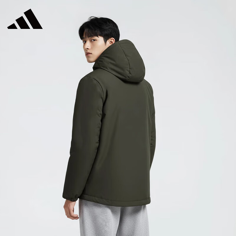 Adidas Men's Winter Commuter Hooded Warm Outdoor Casual Sports Down Jacket S