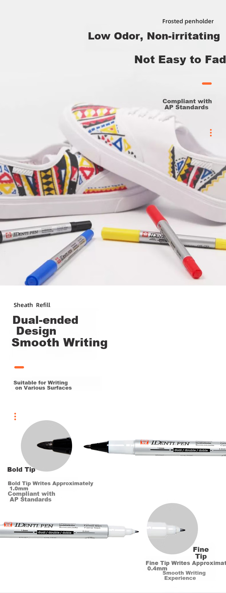 SAKURA Dual-Tip Marker Pen, Signature Pen, Marker Pen, Oil-Based Outline Pen, CD Pen, Imported from Japan, Yellow 3