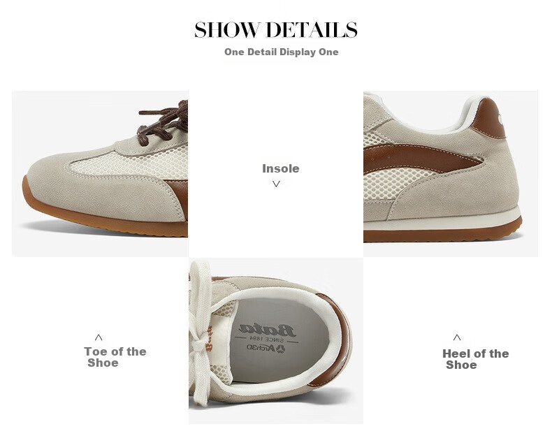 Bata Patented Antibacterial Cowhide And Sheepskin Soft Elastic Couple Casual Training Sports Prince Qichang Mall Matching Single Shoes 28
