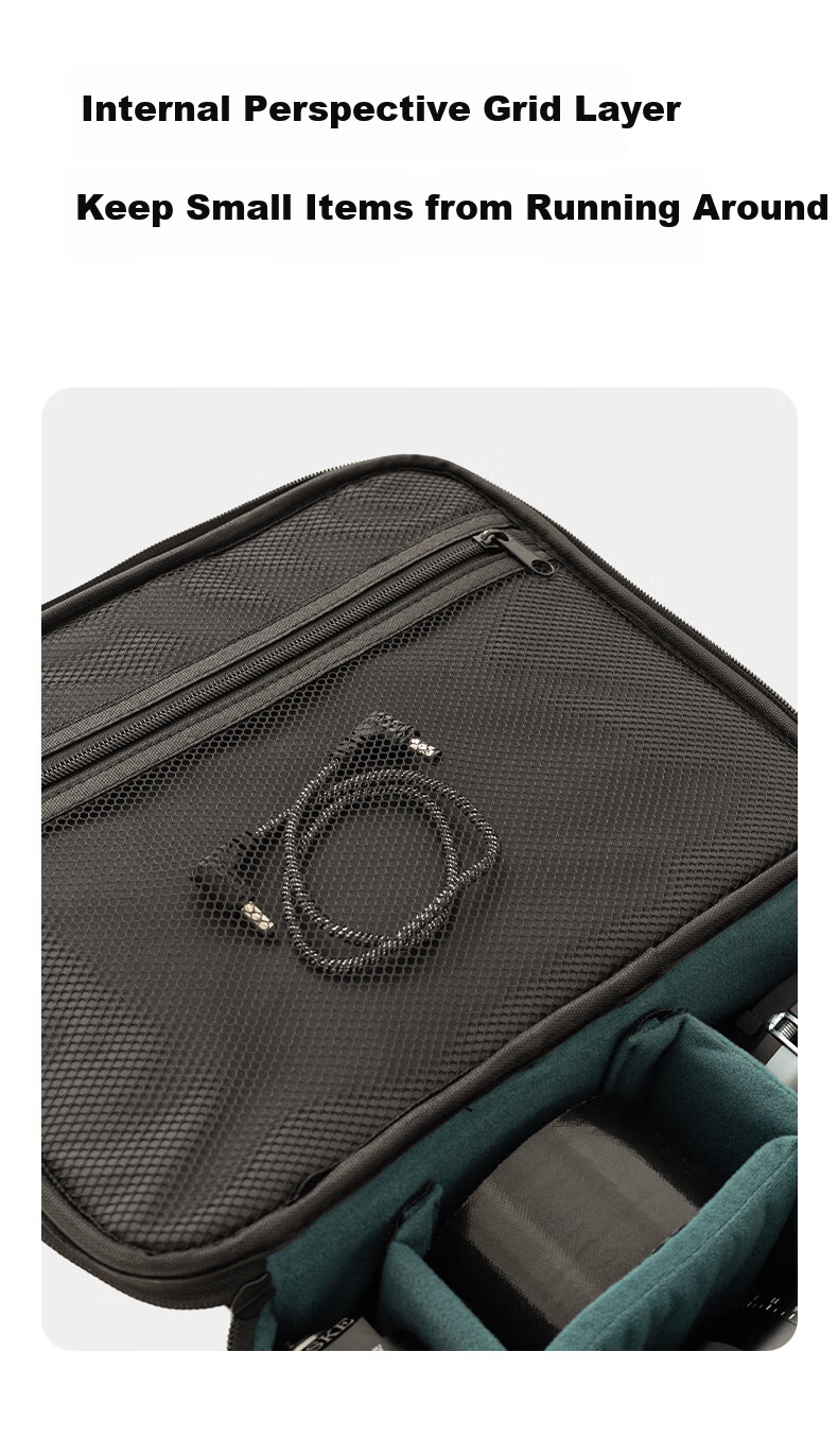 AMBITFUL Zhijie Zoom P7 Multifunctional Storage Bag Portable Photography Camera Lens Case for Top Flash Fill Light Outdoor Protection Bag [L Large] 15