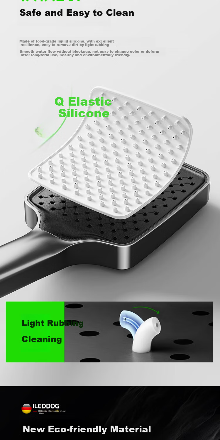 ILeddog [Germany] Shower Head Set, Home Full Piano Key Design, Bathroom High-Pressure Shower Head 8006 10