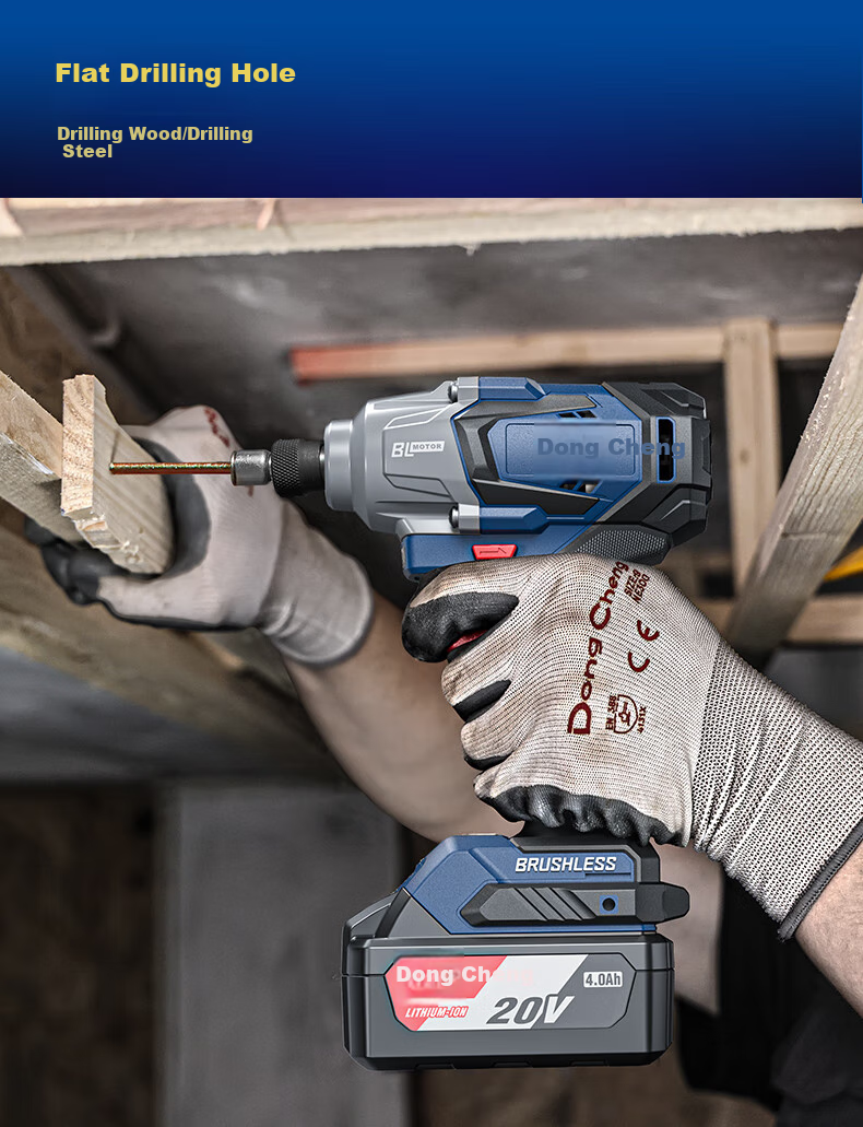 Dongcheng 20V Lithium-Ion Impact Wrench, Brushless Electric Wrench, DCPB02-18ME 5