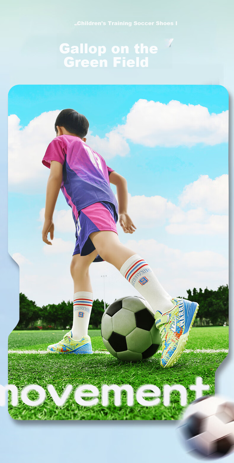 Huili Soccer Cleats with TF Studs, Velcro, No-Tie Design for Men, Women, Children, Students, Campus And Lawn Use, Model 572, Size 29, White And Navy Blue 2