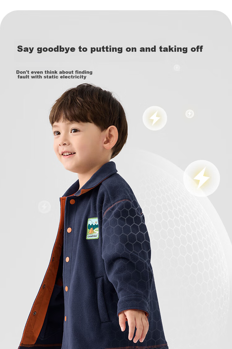 BALABALA Children's Jacket, Boys And Girls Baby Outerwear, Autumn Fleece Anti-Static Warm Coat, 209325105201 3