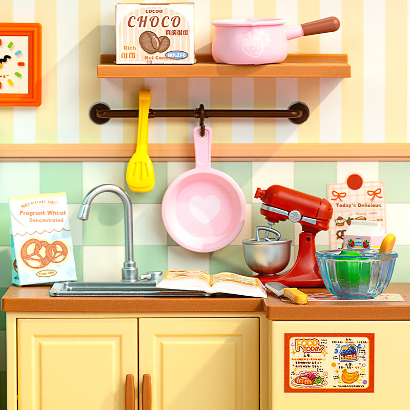 Конструктор Rolife Super World Mini Kitchen DIY, сборная модель кукольного домика