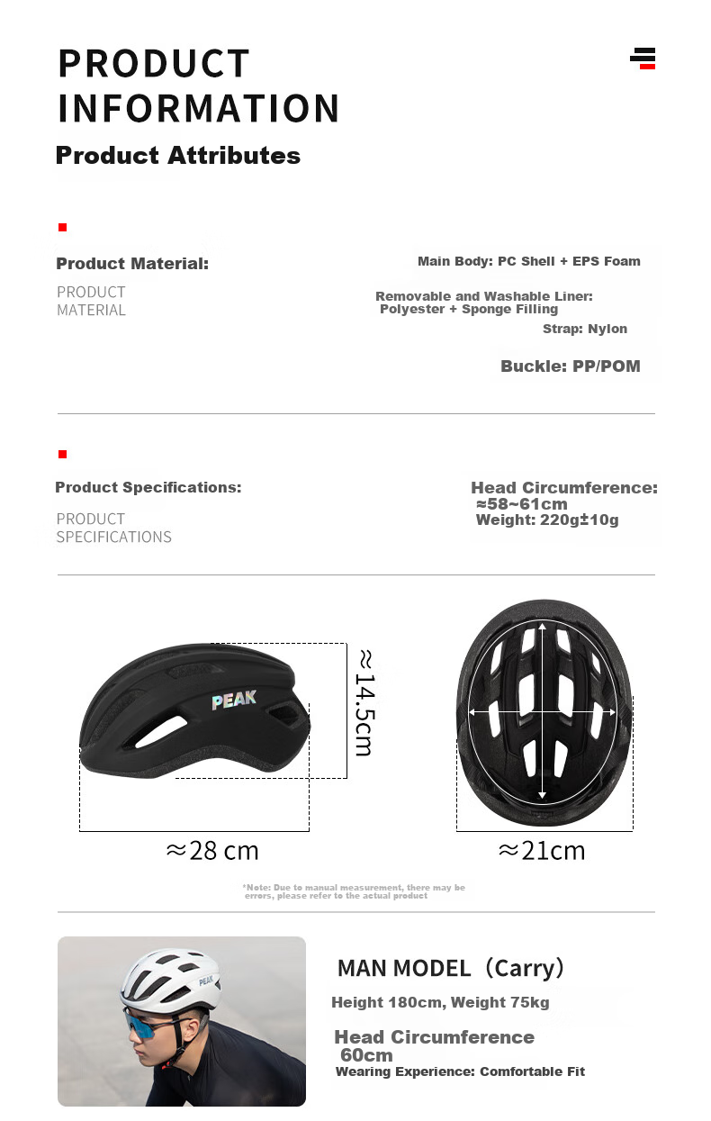 Pike Bicycle Helmet, Mountain Bike Road Bike Cycling Helmet for Men And Women, One-Piece Molding Safety Helmet, Matte White 2