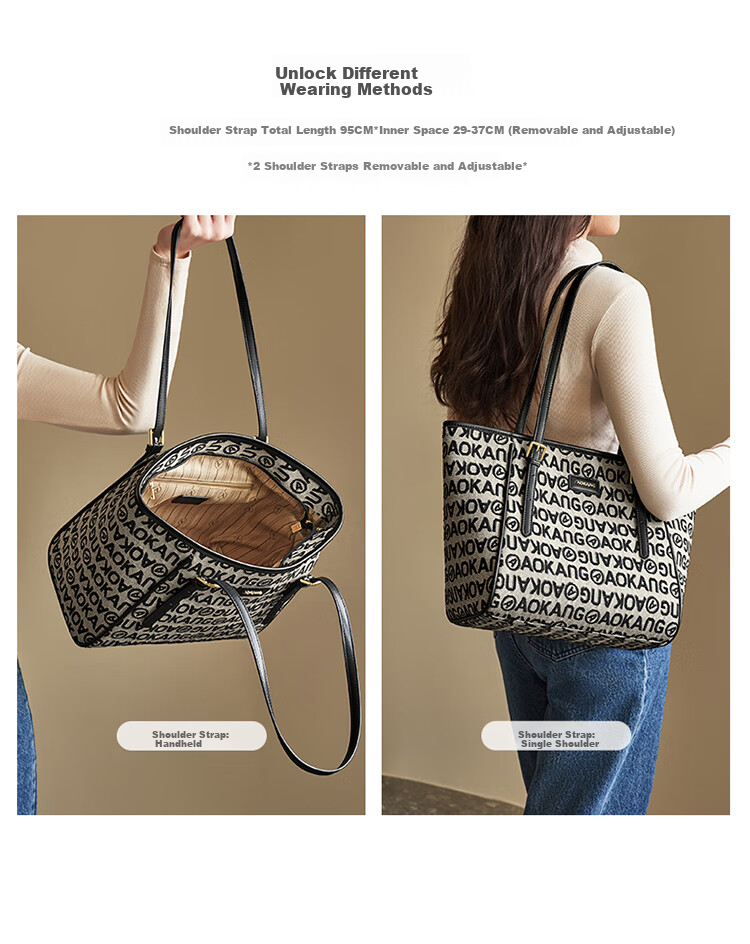 Aokang Women's Handbag, 2026 New Trendy Underarm Bag, Light Luxury Shoulder Tote Bag, Birthday 520 Gift for Girlfriend Or Wife 6