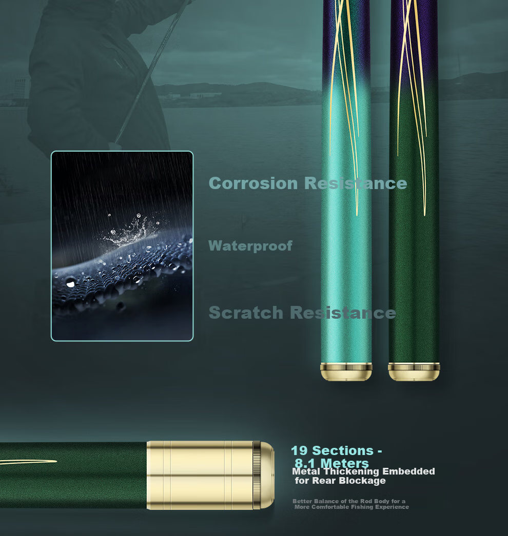 Shensha 2.7-Meter Yulingcui 28-Section Fishing Rod, Wild Fishing All-Purpose Rod, Ultra-Light And Ultra-Hard Fishing Pole, Carp Rod, Handheld Fishing Rod 22