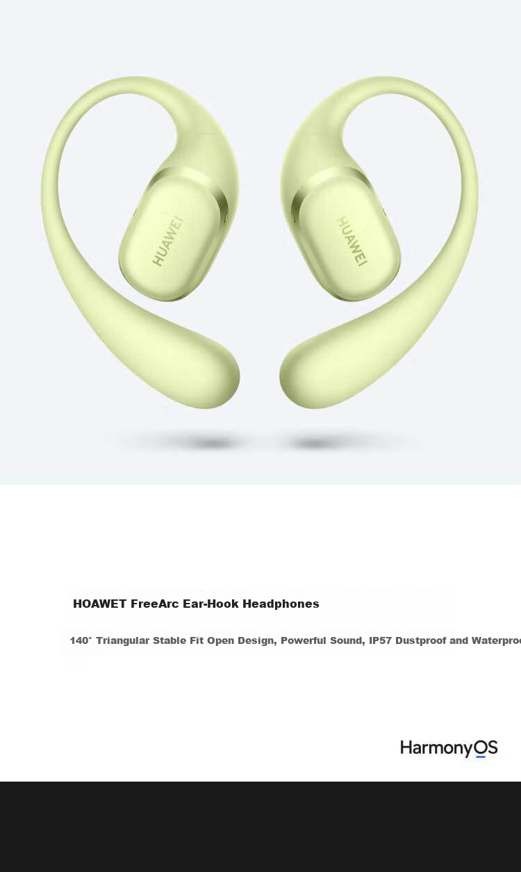 HUAWEI FreeArc Earphones, Bluetooth Sports Open-Ear Headphones, Secure Fit, Open Listening, IP57 Dust And Water Resistant, Warm Cloud White, Suitable for Men And Wome 2