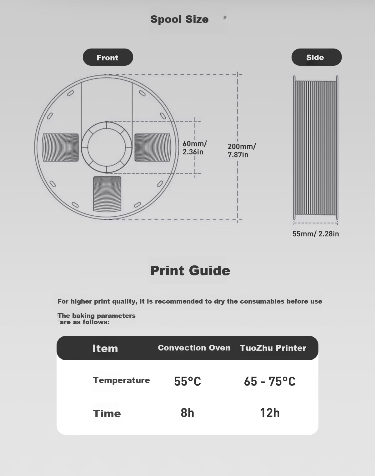 Caige 3D Printing Filament PLA Basic Suitable for Tuozhu/Creativity 3D/A1/A1mini/A2L/P2S/X2D/H2D/H2S/H2C/X1/P1/3d Printing Transparent 1kg 2