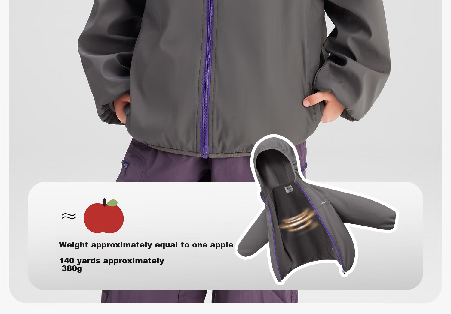 Zuoxi Boys' Fleece-Lined Jacket, 2026 New Children's Softshell Outerwear, Fleece Integrated Top, Gray, Size 160 3