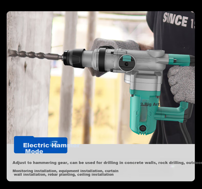 Dayi Electric Hammer, Impact Drill, Concrete Chisel, And Electric Drill Three-In 1050W Power Tool, 6631 Electric Hammer 5