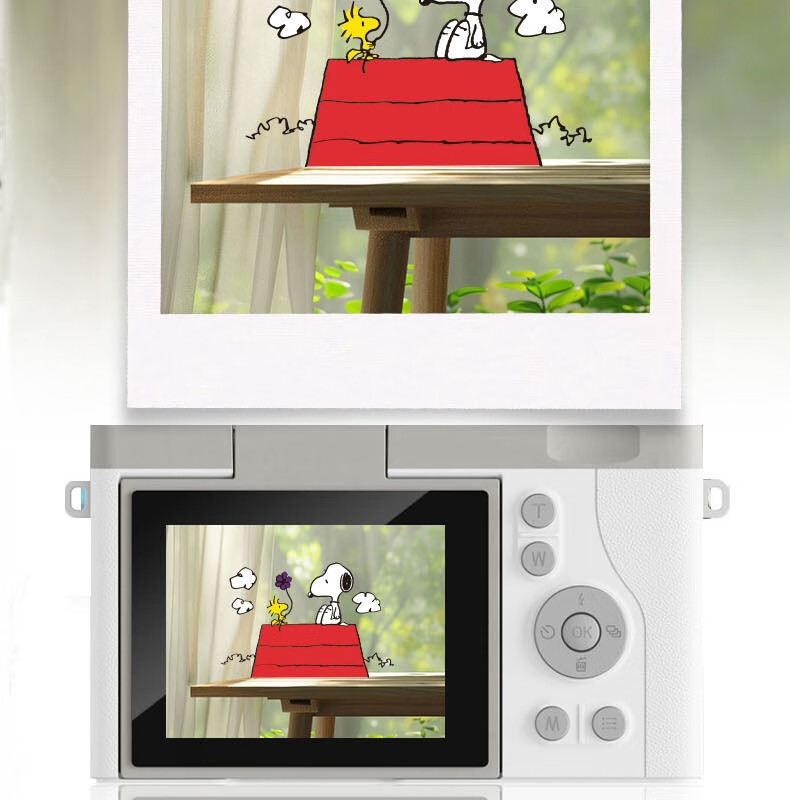Black Cat Diary Snoopy SN15 Collaboration HD Digital Camera CCD Flip Rotating Retro Student Campus Mini Camera Entry-Level Cute Kids Card Camera Instant Gift 5