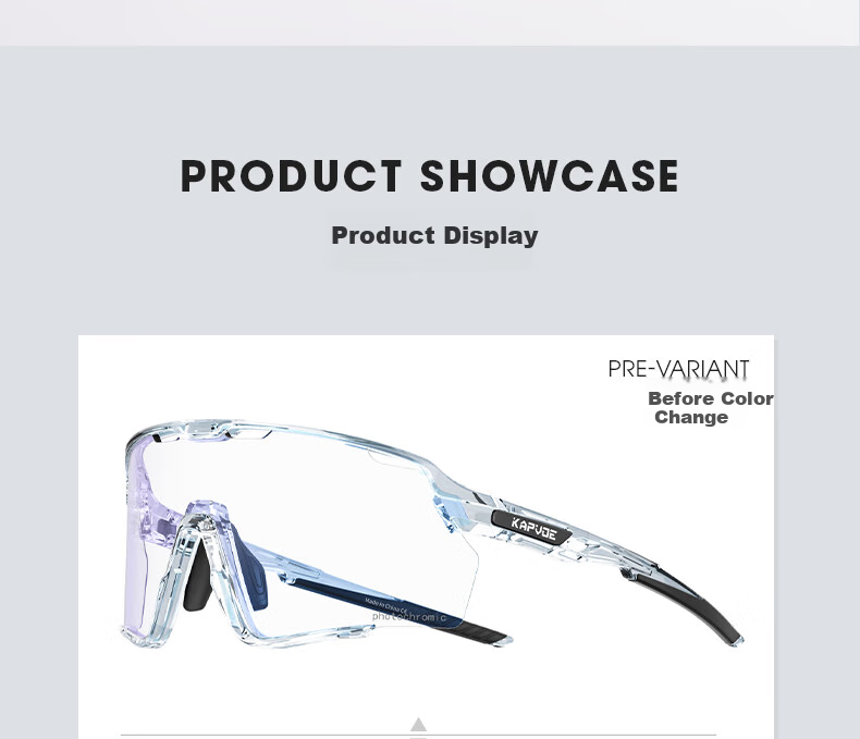 KAPVOE Full-Frame Photochromic Cycling Glasses, Day And Night Use Protective Goggles, Windproof Glasses for Road Bikes, Professional Mountain Bike Glasses for Nearsighted Users 12