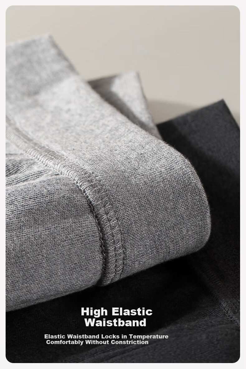 SEPTWOLVES [Antibacterial] Thermal Underwear for Men, Autumn And Winter Pure Cotton Undershirt And Pants Set, All-Cotton Base Layer Top And Bottom 22