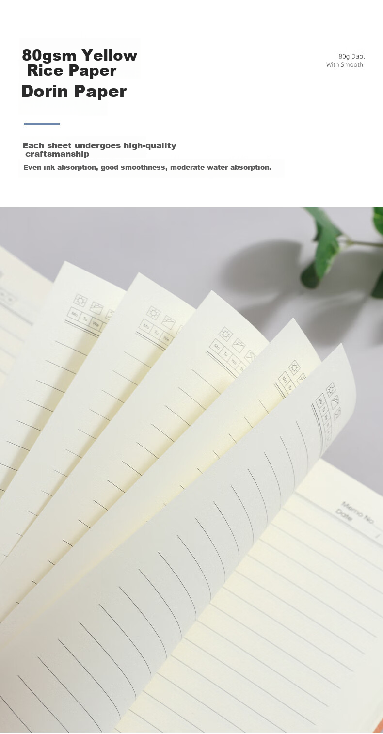 Xuchenwenju Notebook, A5 Size, Black, 100 Sheets, 200 Pages, Thickened, Sheepskin Cover, Work Diary, Meeting Record Book, Office Supplies, Student Writing Stationery, Customizable 5
