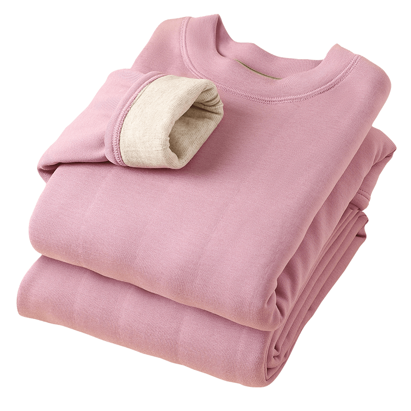 LangSha Women's Thermal Underwear Set Thickened Fleece Wool Warm Mid-Neck Winter Heat Retention Autumn Top and Bottom