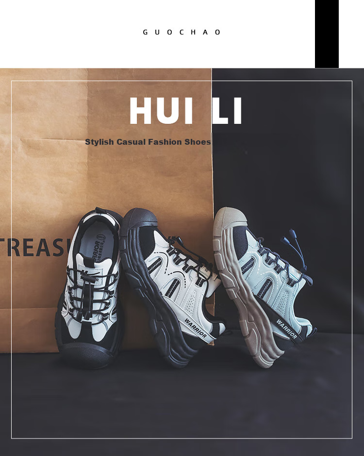 Huili Women's Hiking Shoes, Ugly-Cute Leather Dad Shoes, Outdoor Casual Shoes for Women WXY4434 Blue-Gray 39 3