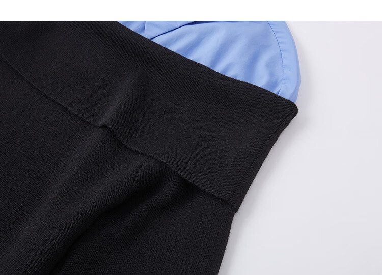 Demana Spring Design Faux Two-Piece Colorblock Wool Blend Knit Sweater with Lapel and Drop Shoulder Long Sleeve Top for Women 5