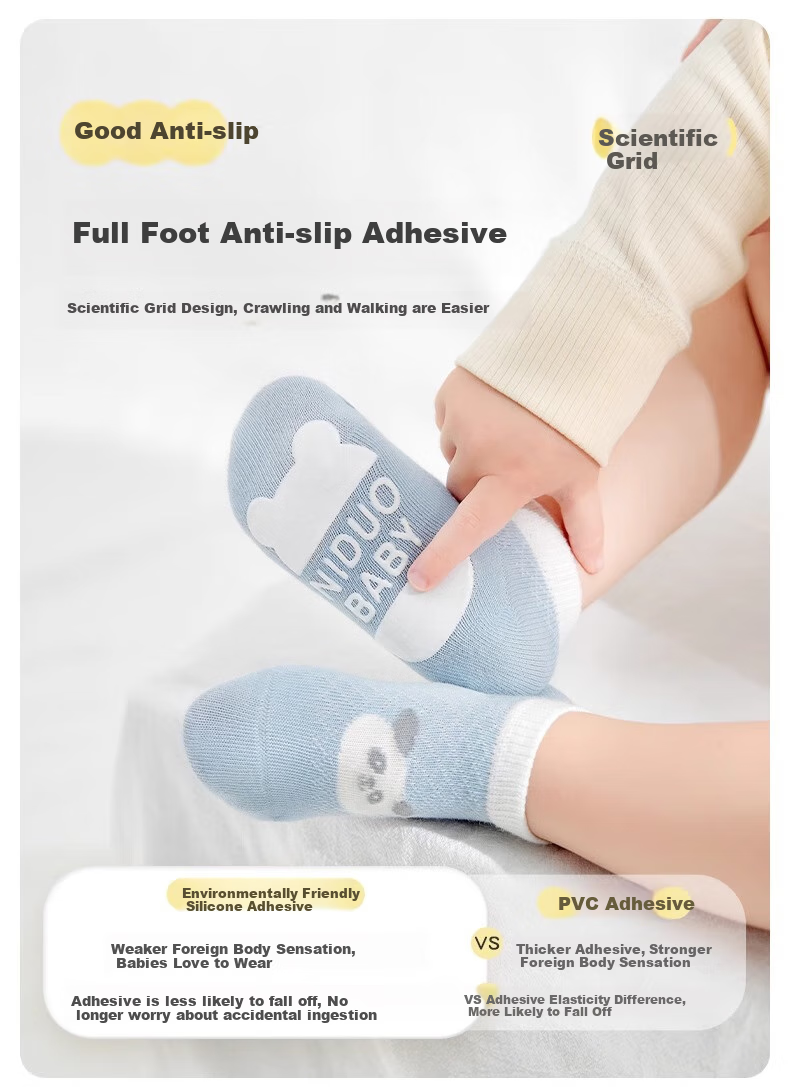 Niduoxiong Baby Floor Socks, Comfortable Cotton Socks for Spring And Autumn, Infant Walking Socks, Children's Boat Socks, Short Tube Socks, Non-Slip 13
