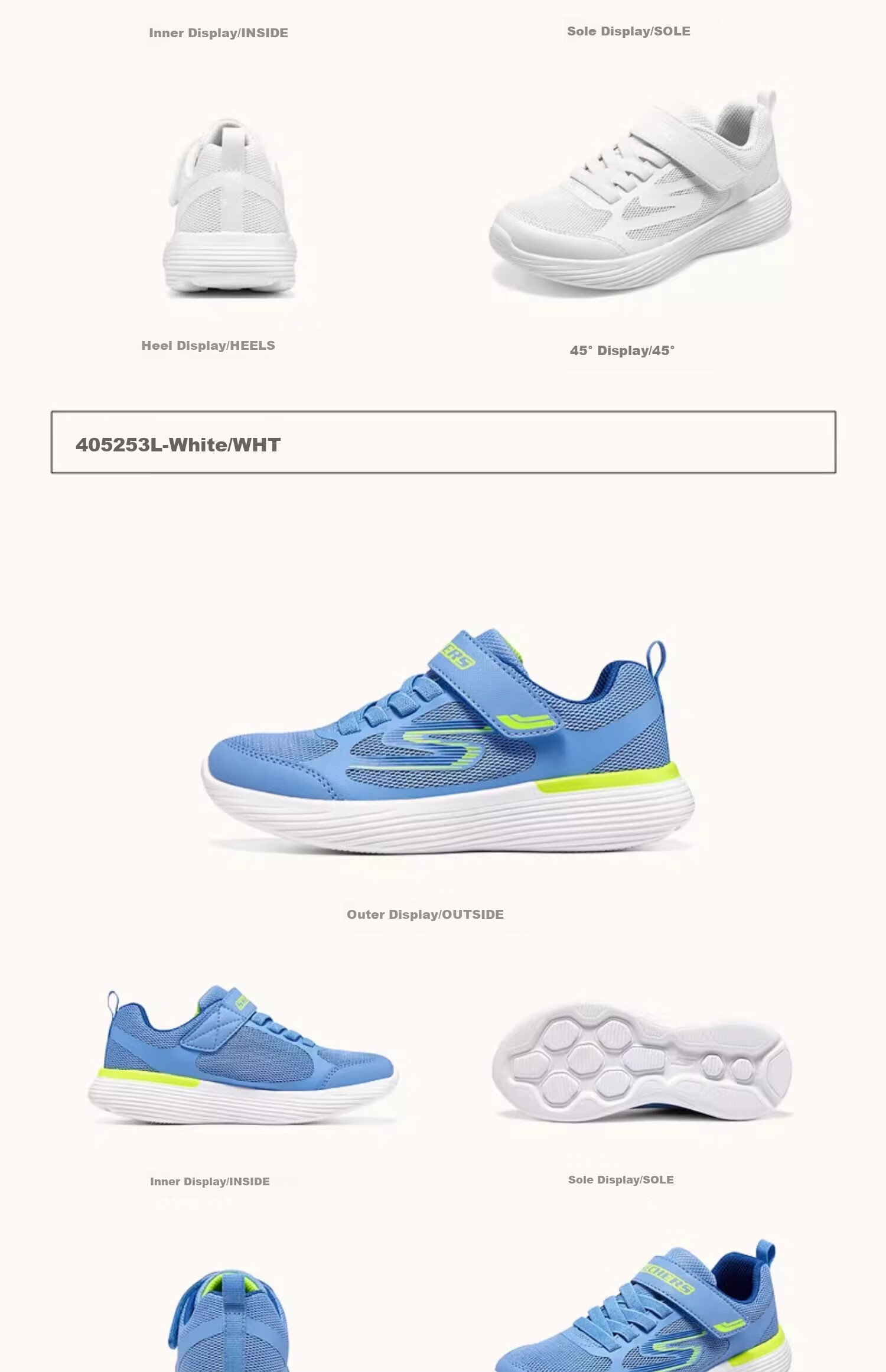Skechers Elementary School Girls' Lightweight Non-Slip Training Shoes, Breathable Running Sneakers for Children, Model 319022L 24