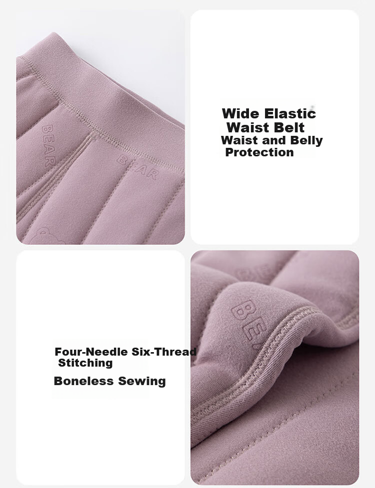 Dingguagua Children's Thermal Underwear, Winter Thickened Three-Layer Padded, for Boys And Girls, Inner Wear for School Uniforms, Light Pink, Size 160 18