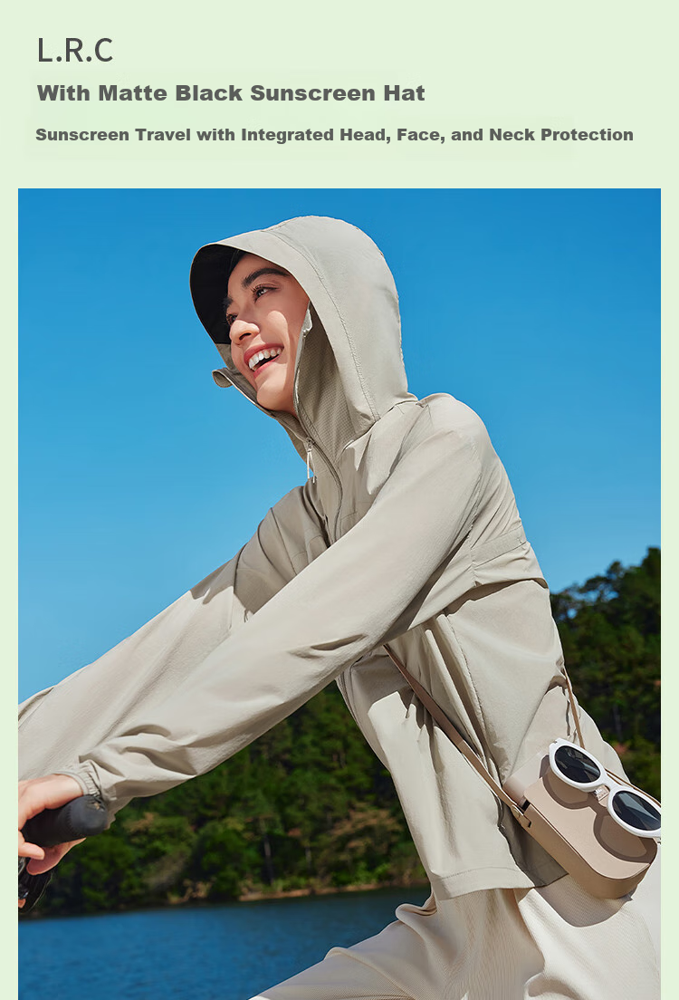 Beneunder Women's Lightweight Water-Repellent Portable Breathable UV Protection Sunscreen Jacket TS402 Cream White L 22