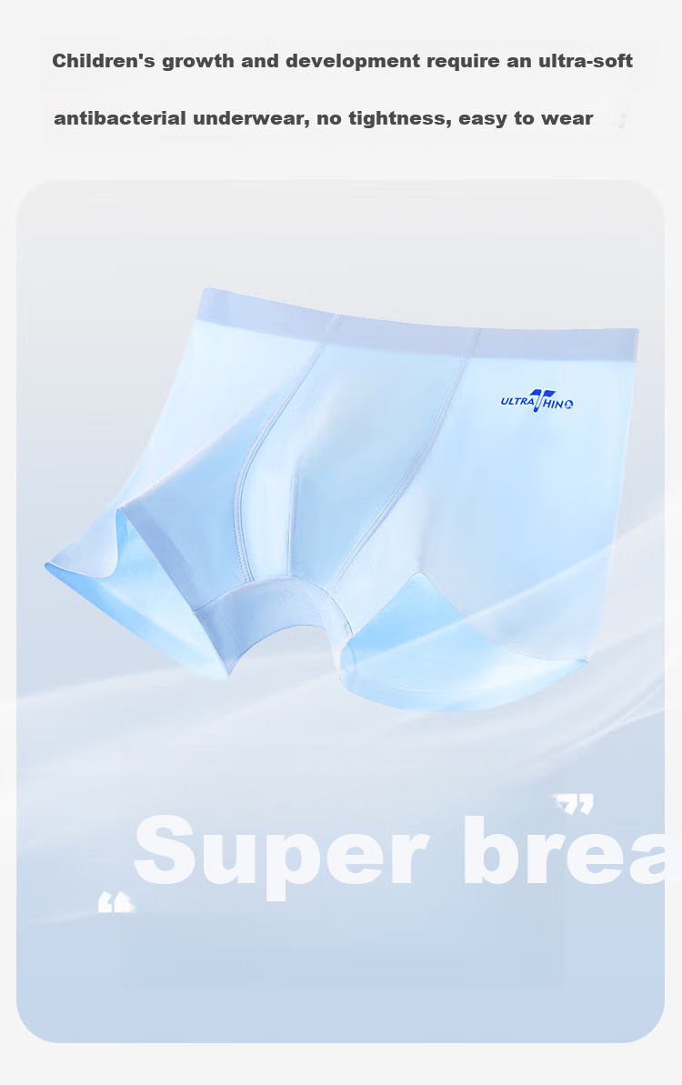 Jiusuiban Children's Underwear, Boys' 80 Modal Lightweight Boxer Briefs, Youth Antibacterial Sports Shorts, 405044Z 6
