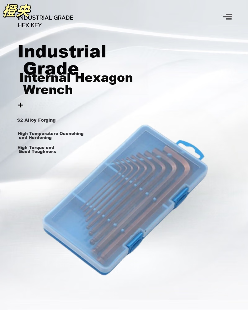 Chengyang Hex Key Set with Extended Ball Head, Nickel-Plated Hex Keys, L-Shaped Manual Wrenches, Hexagonal Wrenches, 9-Piece Set 1