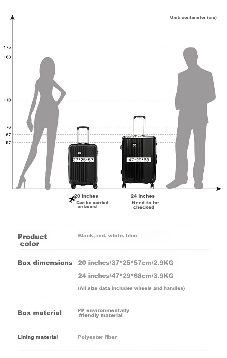 SUISSEWIN Suitcase, 24-Inch Quiet Spinner Wheels, Travel Luggage, Fashionable Suitcase, Durable Password Lock, Blue, 8810 2