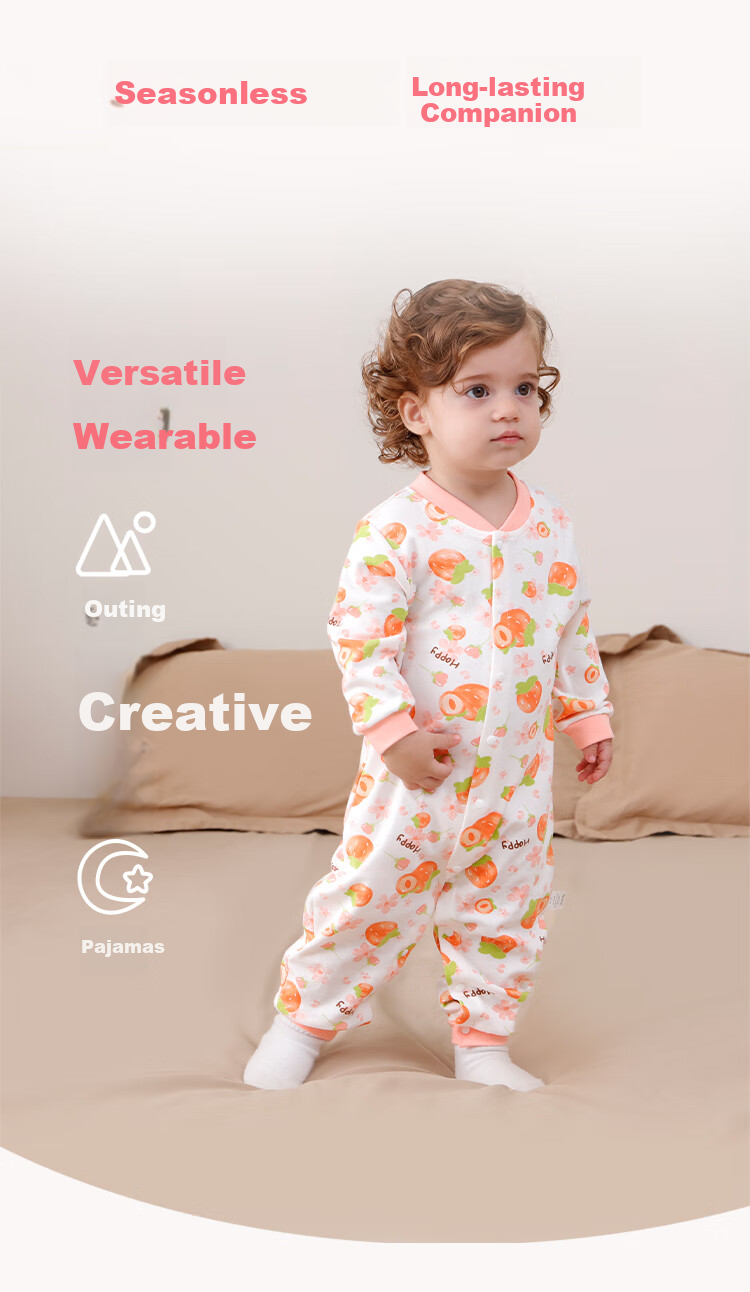 DEESHA Baby Clothes, Infant Romper, Newborn Clothes, Crawling Suit, Can Be Worn Outside, Printed Jungle Whispering Suit, Size 80 3