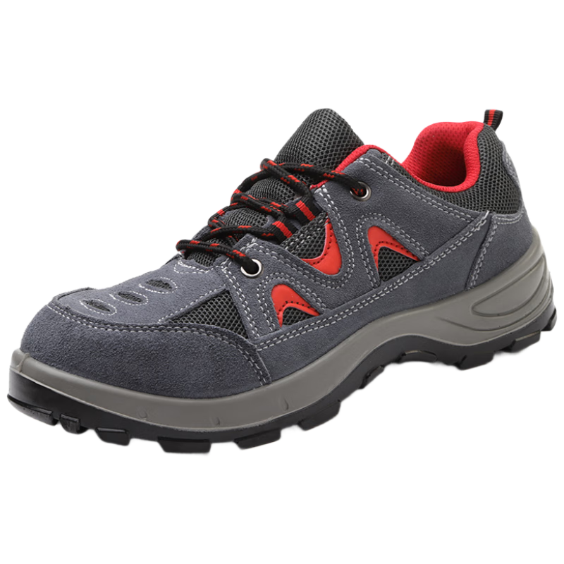Andatong Safety Shoes Steel Toe Men's Work Shoes Anti-Smash Breathable Anti-Puncture Wear-Resistant Safety Shoes Size 42