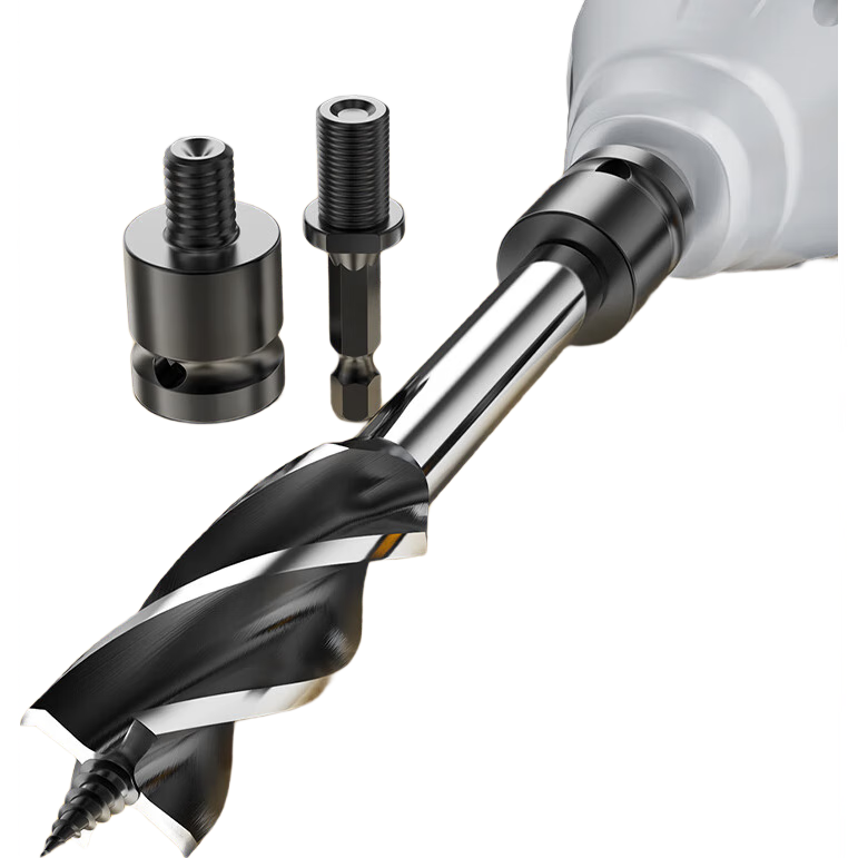 HUHAO Drill Bit Hole Puncher, Plastic And Wood Hole Cutter Tool, Hexagonal Shank Extended Woodworking Drill Bit Set